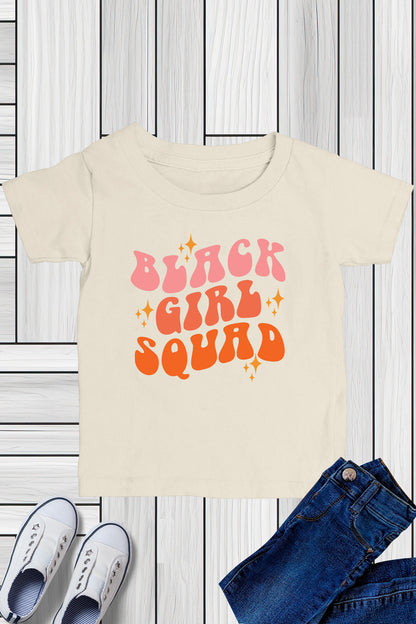 Black Girl Squad Kids Shirts