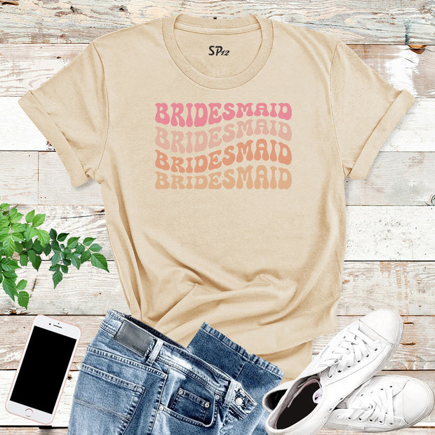 Retro Bridesmaid Bridal Party Groovy Bachelorette Preppy T-Shirts