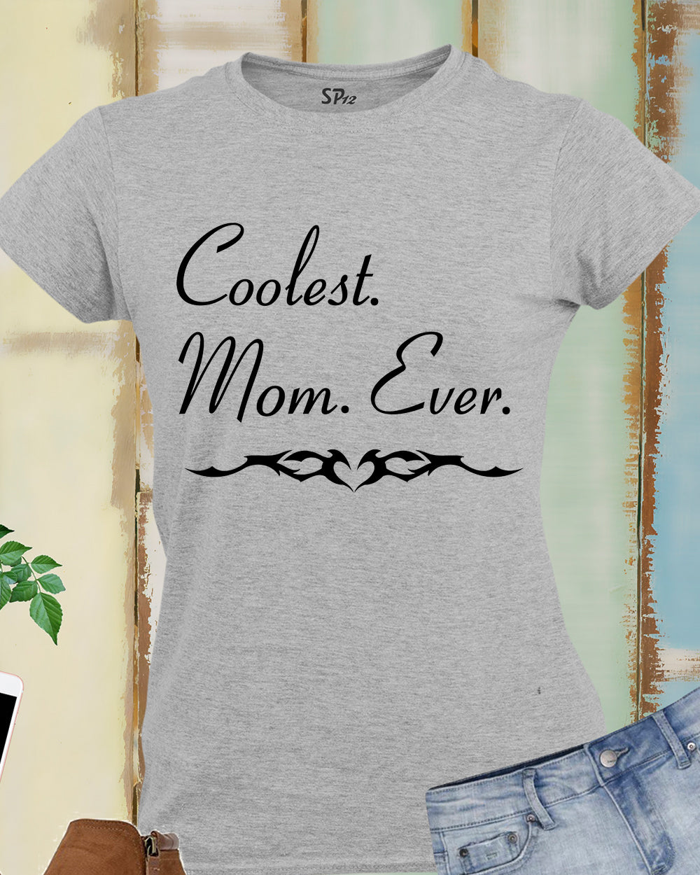Family Mom T Shirt Coolest Mom Ever Mother Slogan