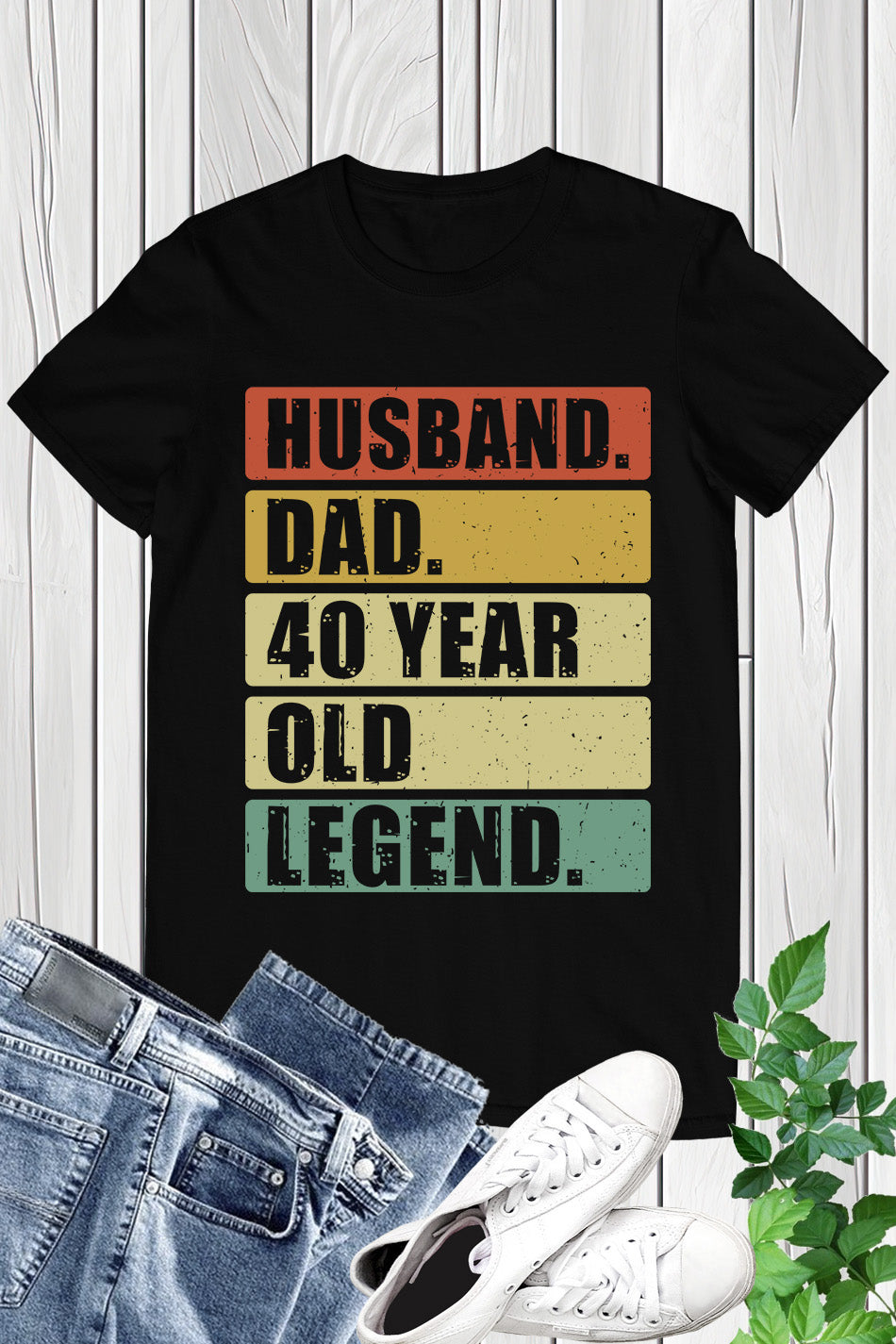 Husband Dad 40 Years Old Legend Shirt