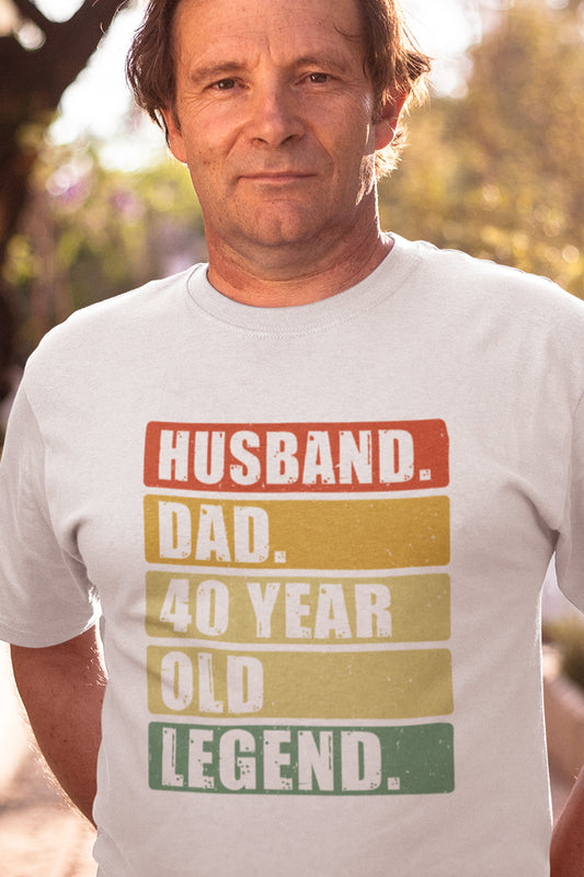 Husband Dad 40 Years Old Legend Shirt
