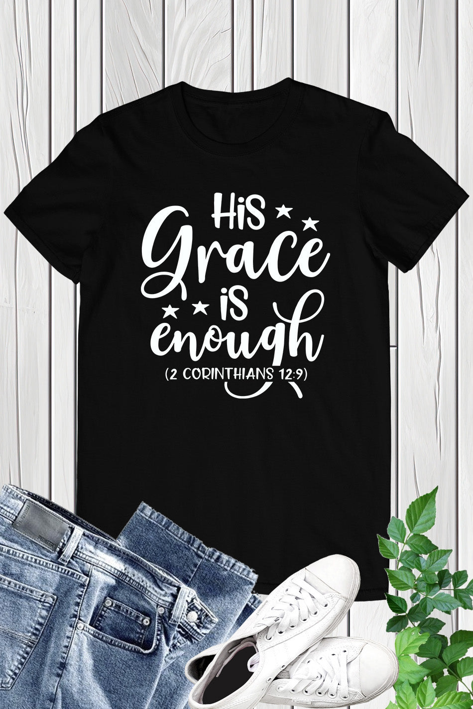His Grace is Enough Bible Verse T Shirts