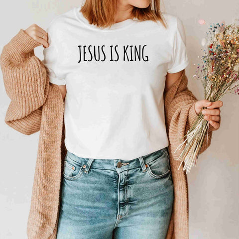 Jesus Is King Christian Funny Bible Verse Religious Positivity Shirts