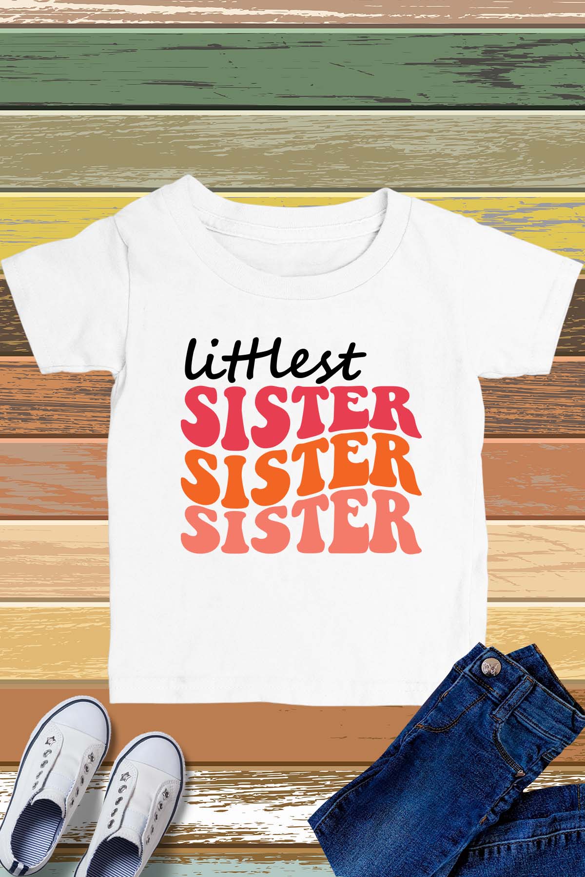 Littlest Sister Kids T Shirt
