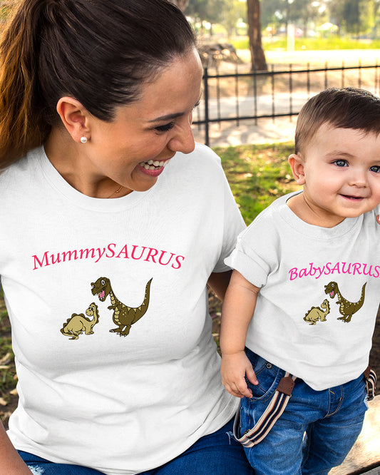 Mommysaurus Babysaurus Dinosaur Mommy Baby Son T-Shirt