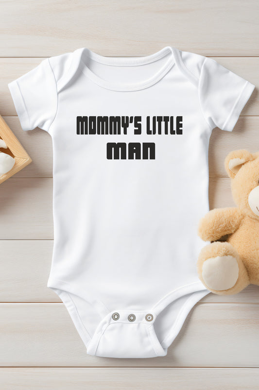 Mommy's Little Man Baby Bodysuit Onesie