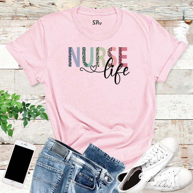 Nurse Life Future Nurse Custom Nursing Student Graphic Leopard T-Shirt