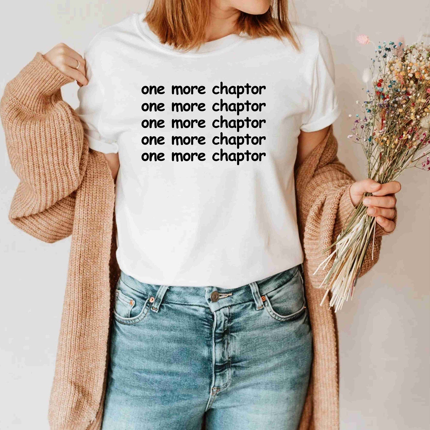 Just One More Chapter Bookish Reading Graphic Book Shirt For Women