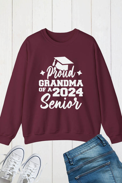 Proud Grandma of a 2024 Senior Funny Graduation Sweatshirt