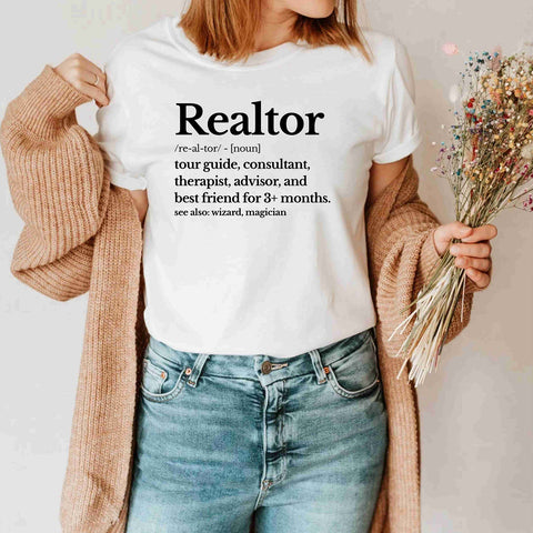 Realtor Funny Real Estate Realtor Definition Inspirational Shirt Gift