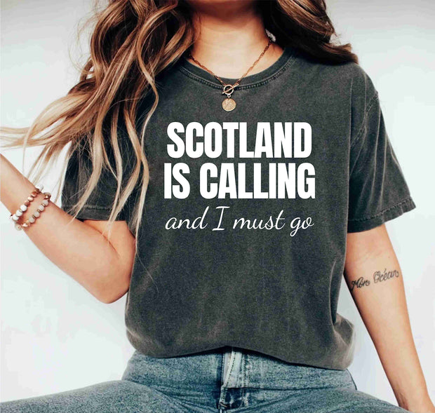 Scotland Is Calling And I Must Go Scottish Glasgow Travel Lover Shirt