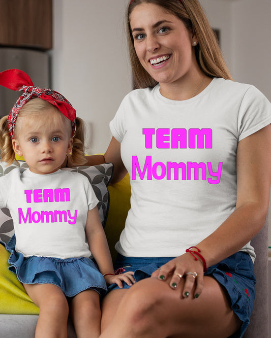 Team Mommy Mom Son Daughter Mothers Day Family Sports Matching T shirt