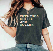 Funny Weekends Coffee And Soccer Sport Shirt With Sayings Unisex Shirt