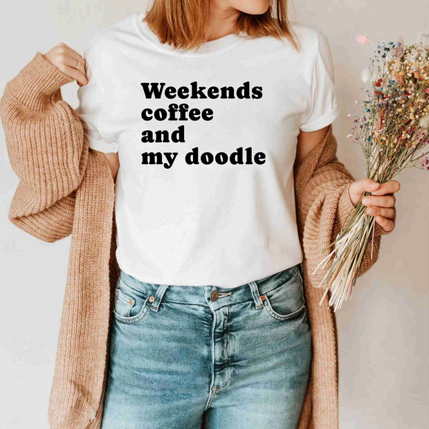 Weekends Coffee And My Doodle Dog Lover Funny Doodle Lover Shirt