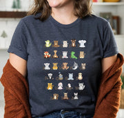 ABC Animals Alphabet Back to School Custom Teachers Lover T-Shirts
