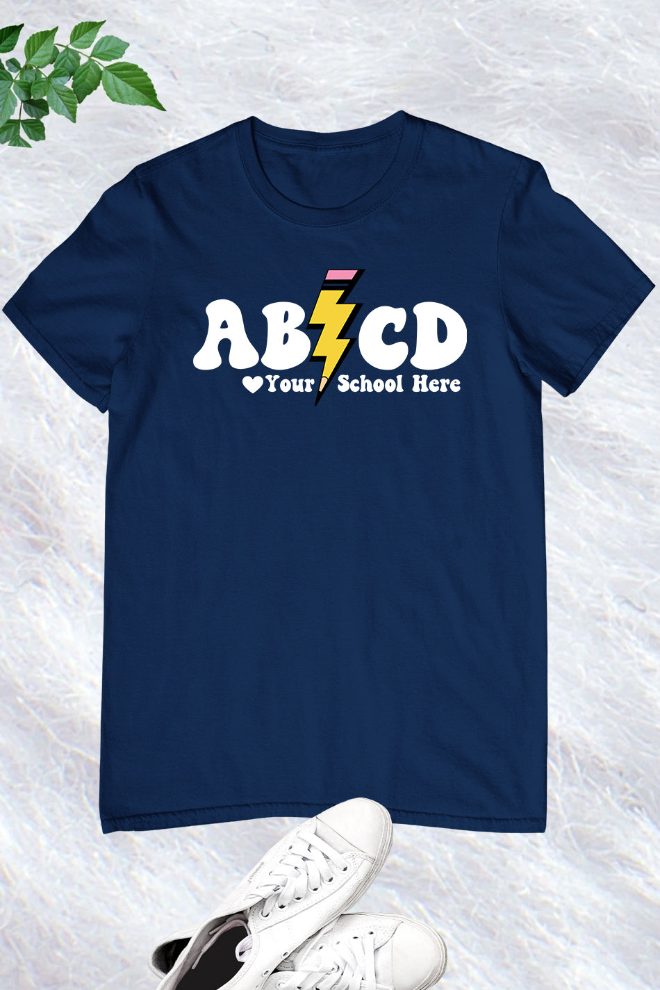 ABCD Superpower Custom Teacher T Shirt With School Name