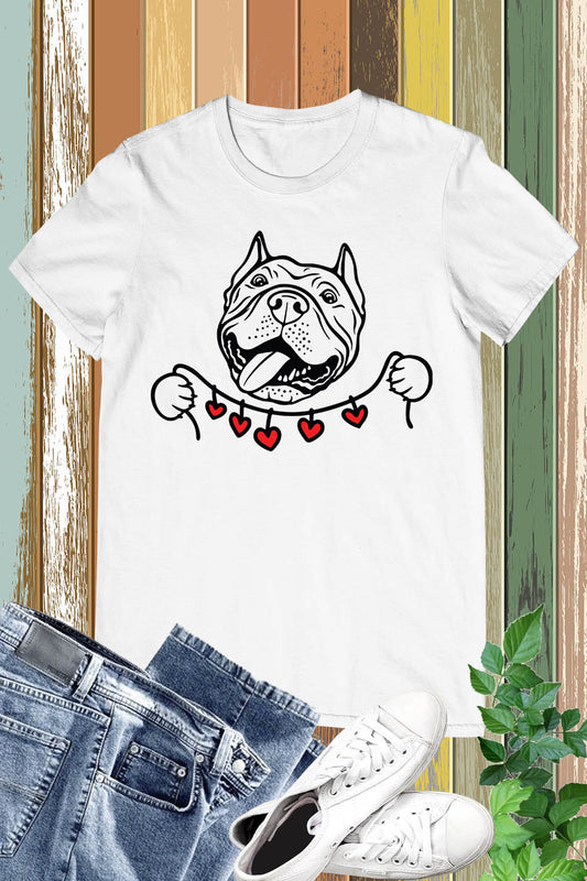 American Pit Bull Terrier with Heart Shirt