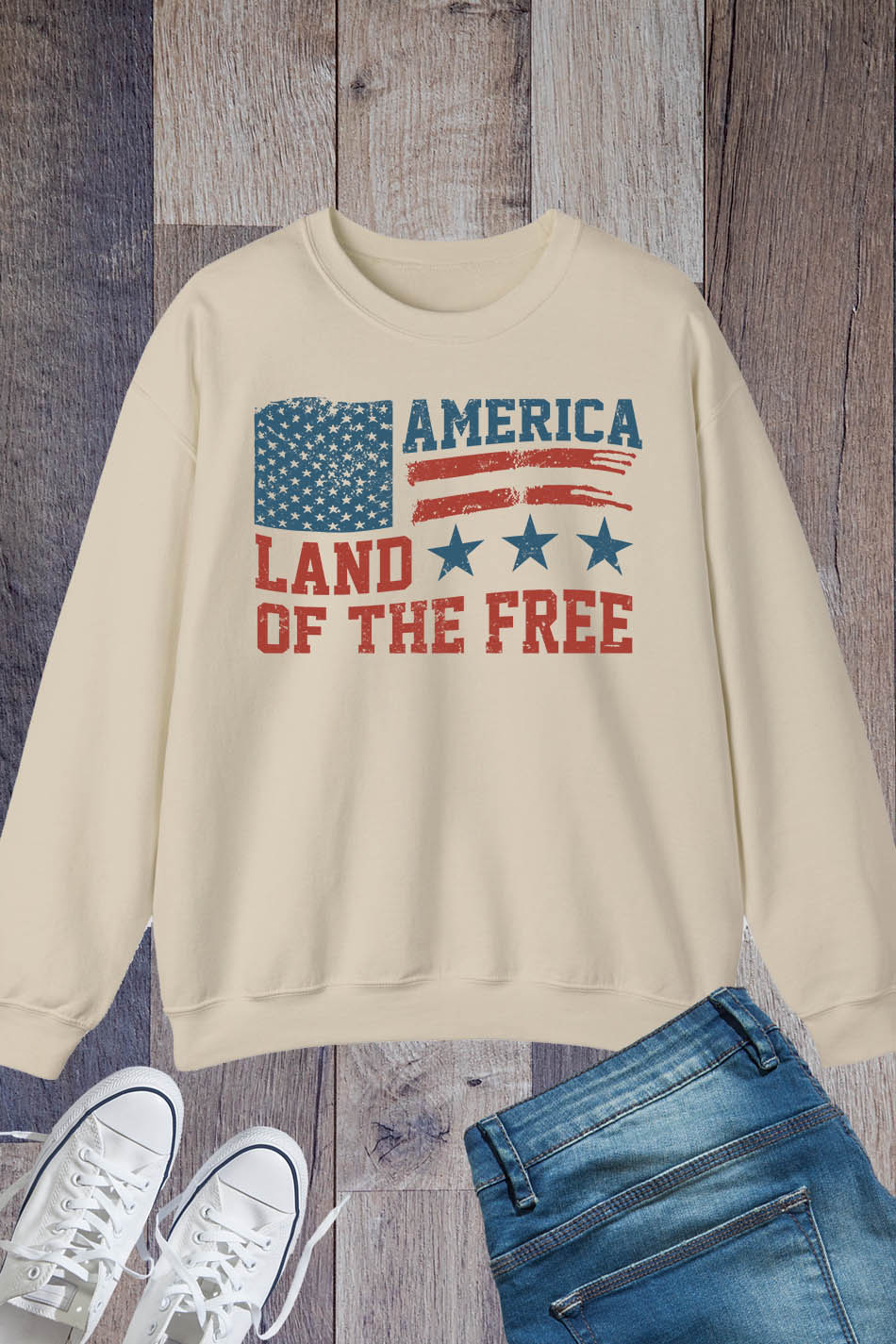 Land Of The Free America Sweatshirts
