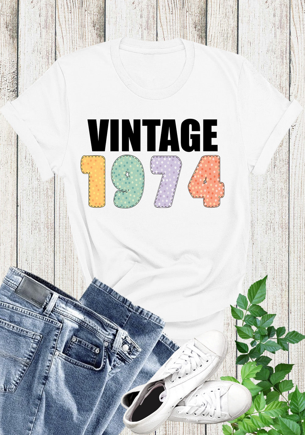 Vintage 1974 T Shirt for Womens 50th Birthday