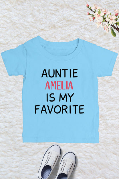 Personalized Auntie is My favorite Kids T Shirt