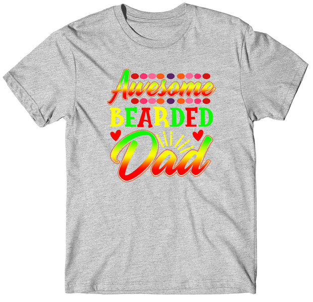 Bearded Dad Fathers Day Gift Custom Short Sleeve Daddy T-Shirt Gifts