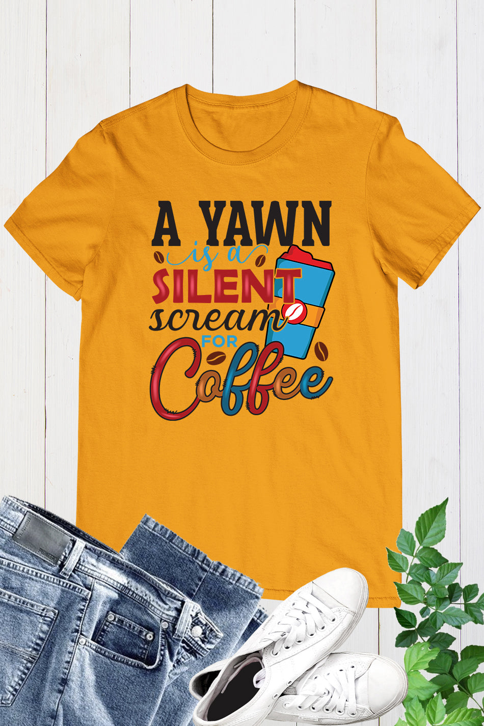 A Yawn is a Silent Scream for Coffee Shirt