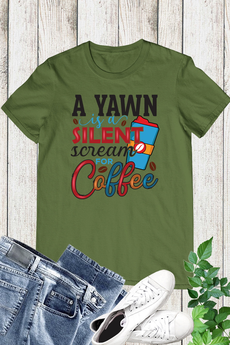 A Yawn is a Silent Scream for Coffee Shirt