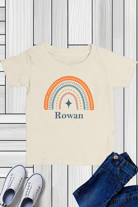 Personalized Baby Name With Rainbow Kids T Shirt