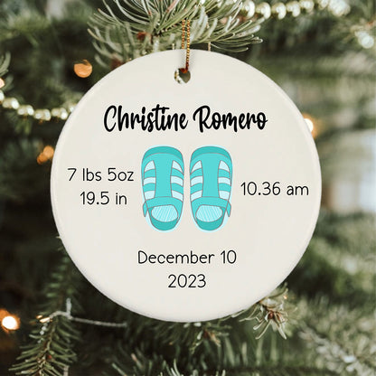 Personalized Baby Name Christmas 2023 Baby Announcement Ornament