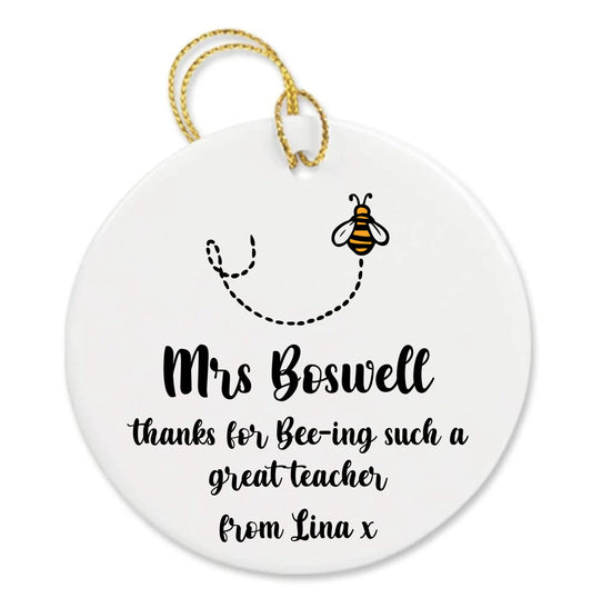 Personalized Bumble Bee Thank you Custom Birthday Party Ornament