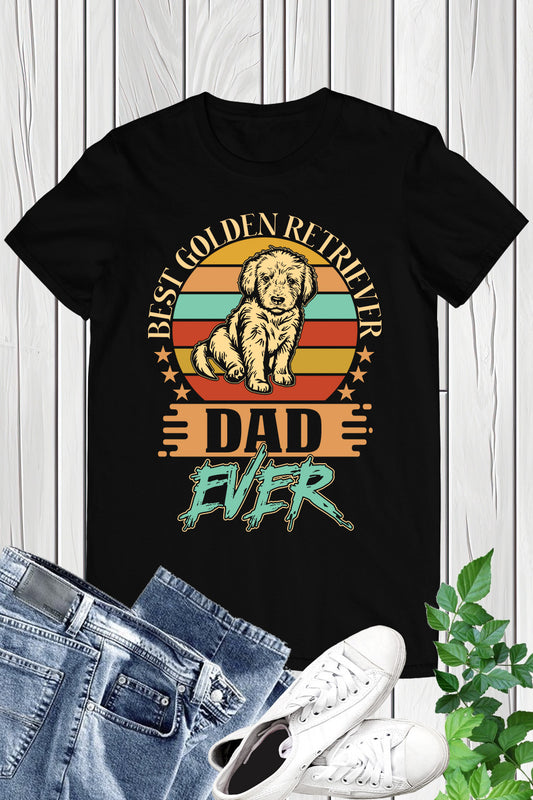 Golden Retriever Best Dad Ever Dog Shirt