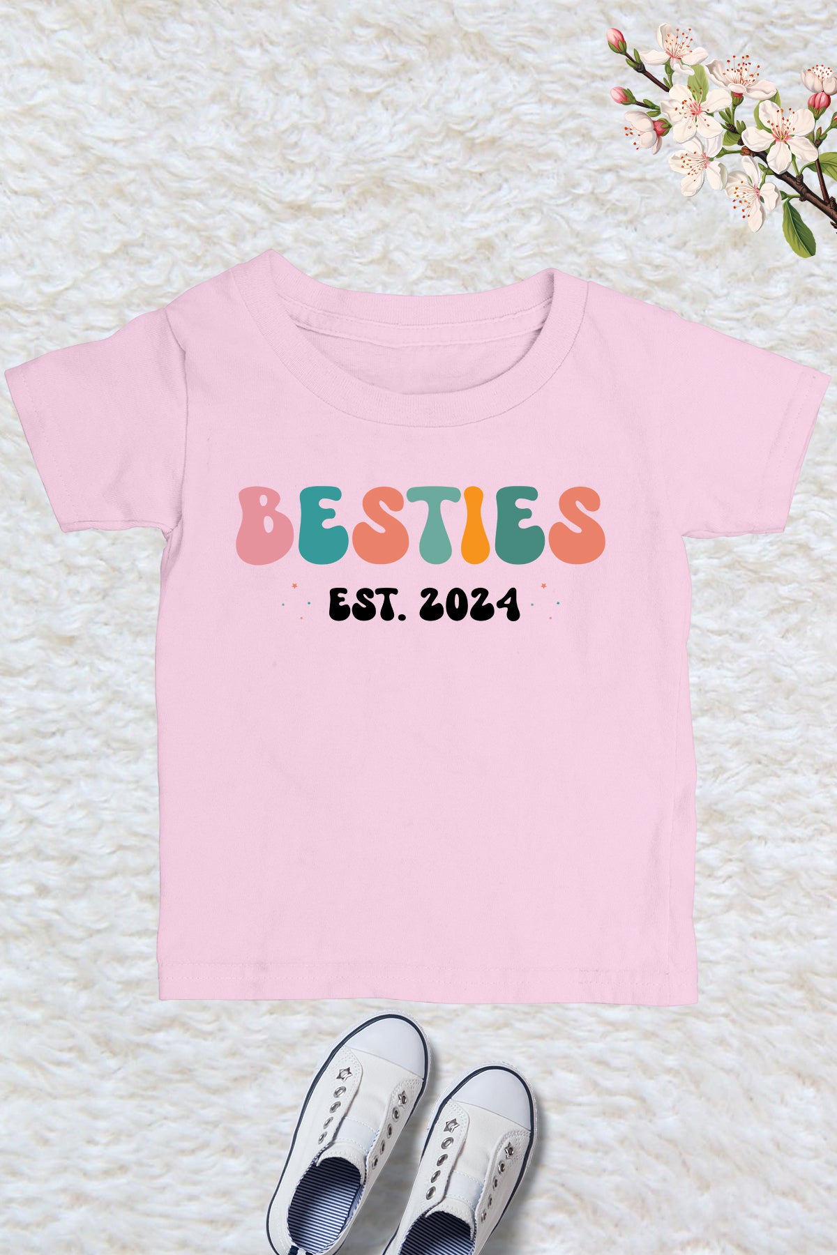 Besties Est Year Kids T Shirt