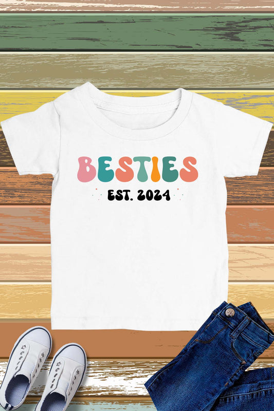 Besties Est Year Kids T Shirt