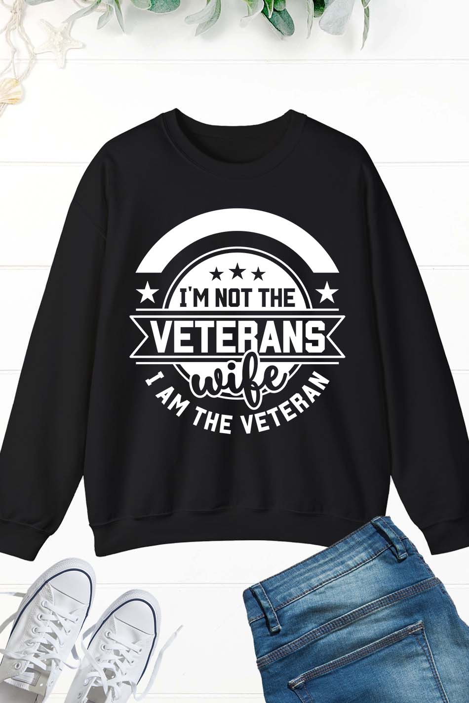 Veteran Wife Soldier Military Patriotic Sweatshirt