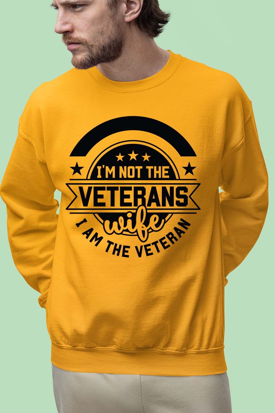 Veteran Wife Soldier Military Patriotic Sweatshirt