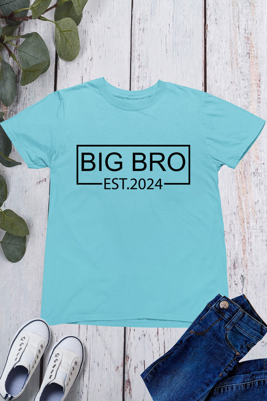 Big Bro Est 2024 Kids T Shirt