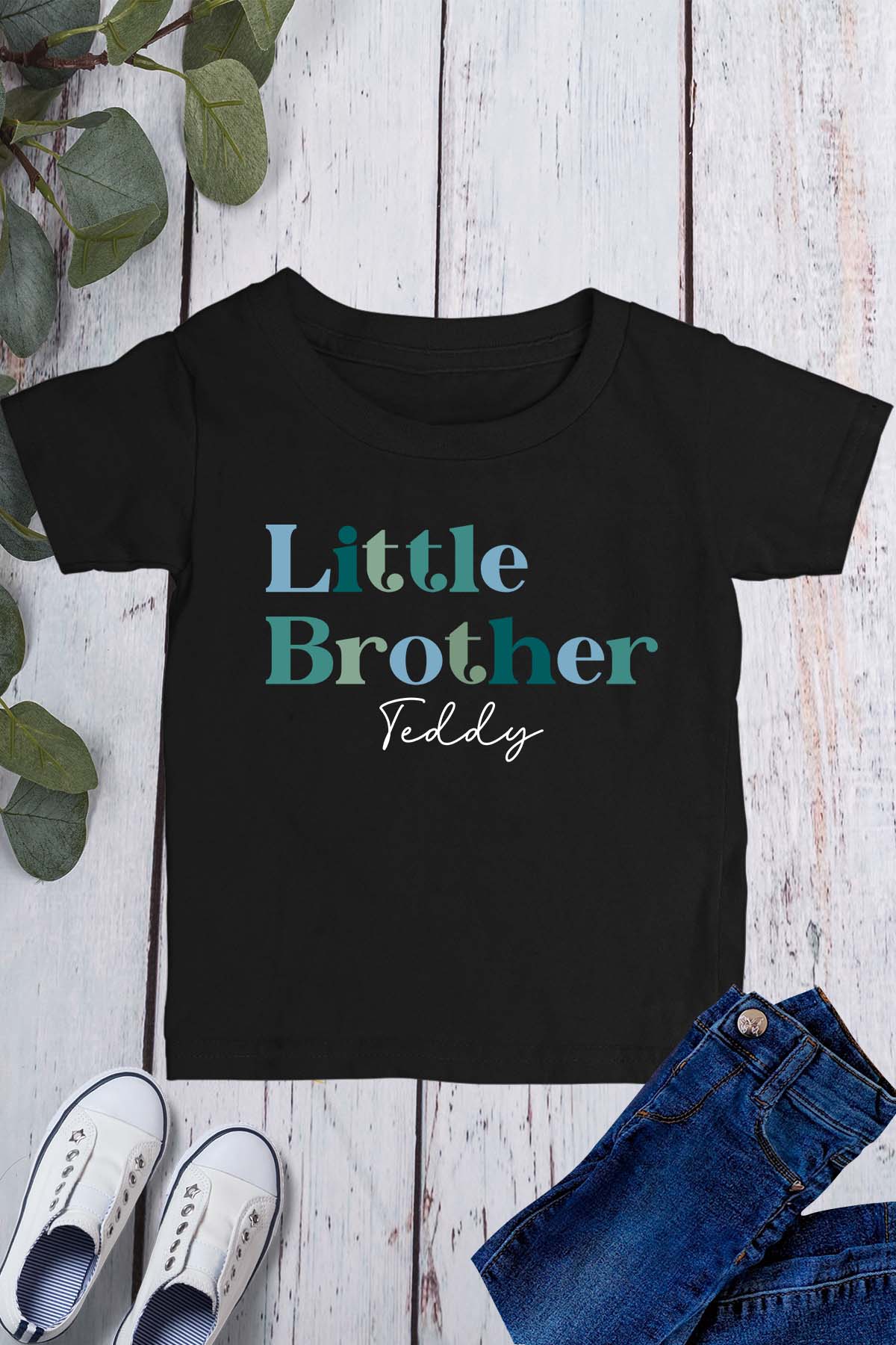 Little Brother Custom Name Trendy Shirt