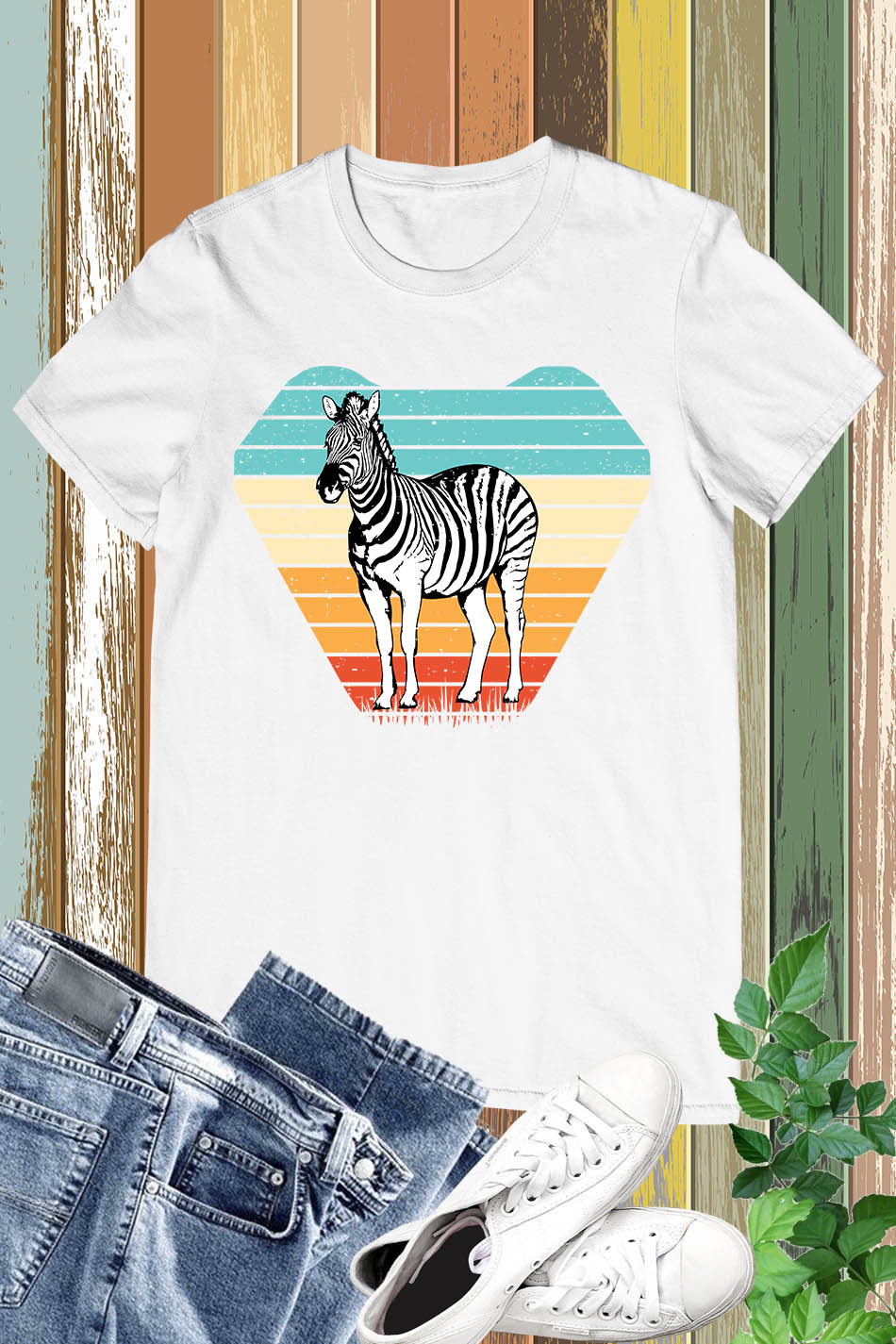 Vintage Retro Zebra T-Shirt