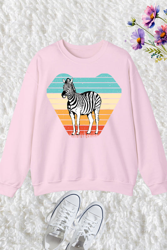 Vintage Retro Zebra Sweatshirt