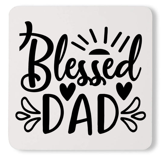 Awesome Blessed Dad Memories Funny Fathers Day Custom Daddy Coaster