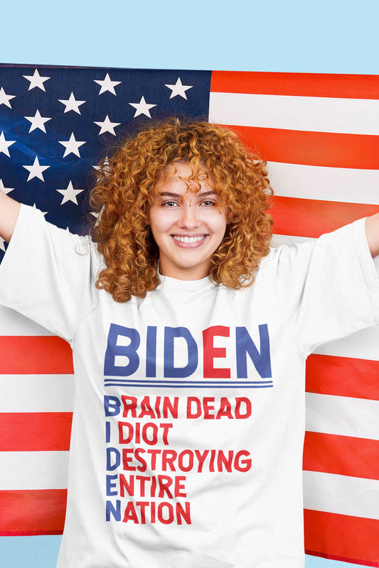 Biden Brain Dead Idiot Destroying Entire Nation Shirt