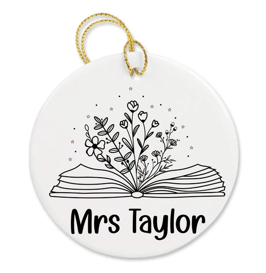 Personalized Librarian Teacher Appreciation Custom Thank You Gift Ornament