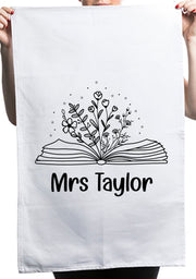 Librarian Teacher Appreciation Custom Kitchen Table Tea Towel