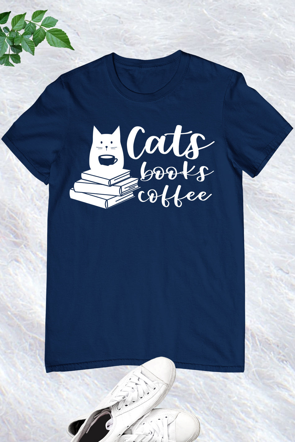 Cats Books Coffee Lover Shirt