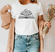 Wildflower Book Lover Reading Librarian Bookish Teachers Day T-Shirts