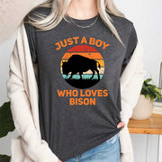 Just a Boy Who Loves Bison T Shirt