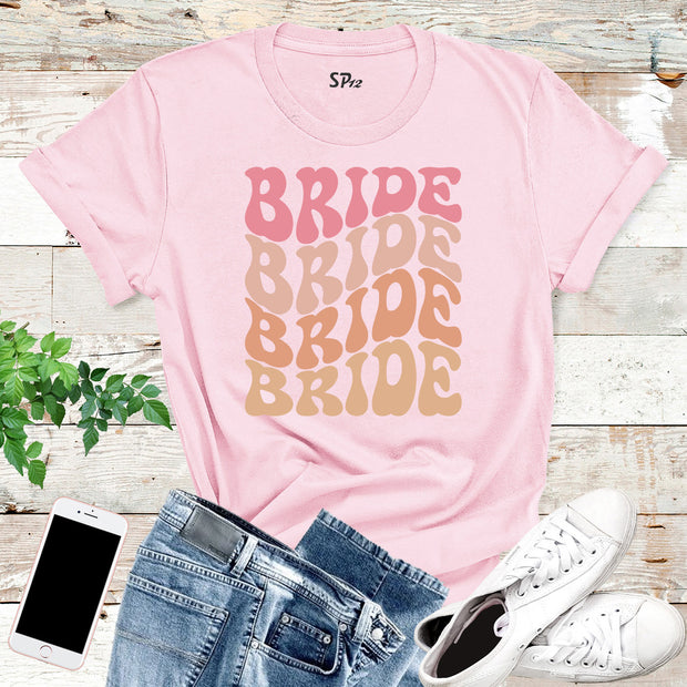 Retro Bride Trendy Boho Groovy Bachelorette Bridal Party T-Shirts
