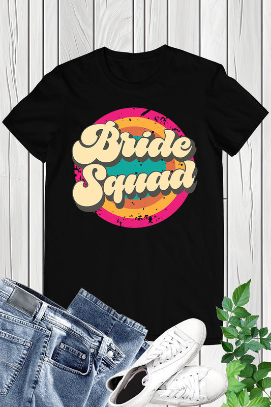 Bride Squad Rainbow T Shirts