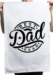 Best Dad Ever Christmas Fathers Day Custom Kitchen Table Tea Towel