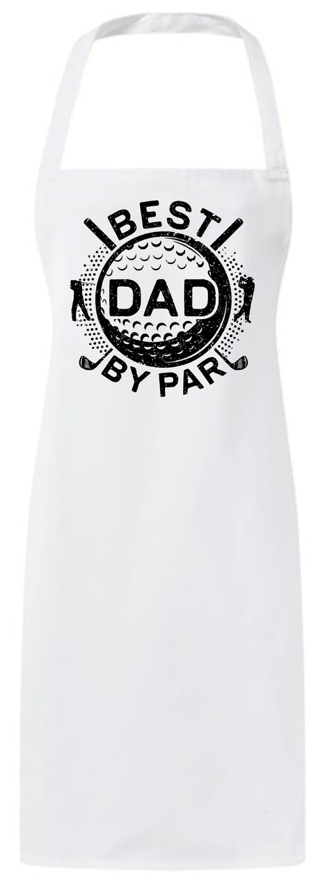 Best Dad By Par Golf Tee Custom Funny Fathers Day Golfing Daddy Apron